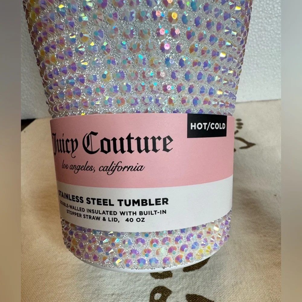 Juicy Couture Glitter bling tumbler with Handle